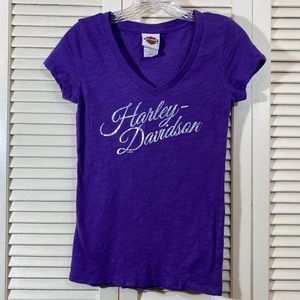 Harley Davidson Metallic Logo Graphic Tee